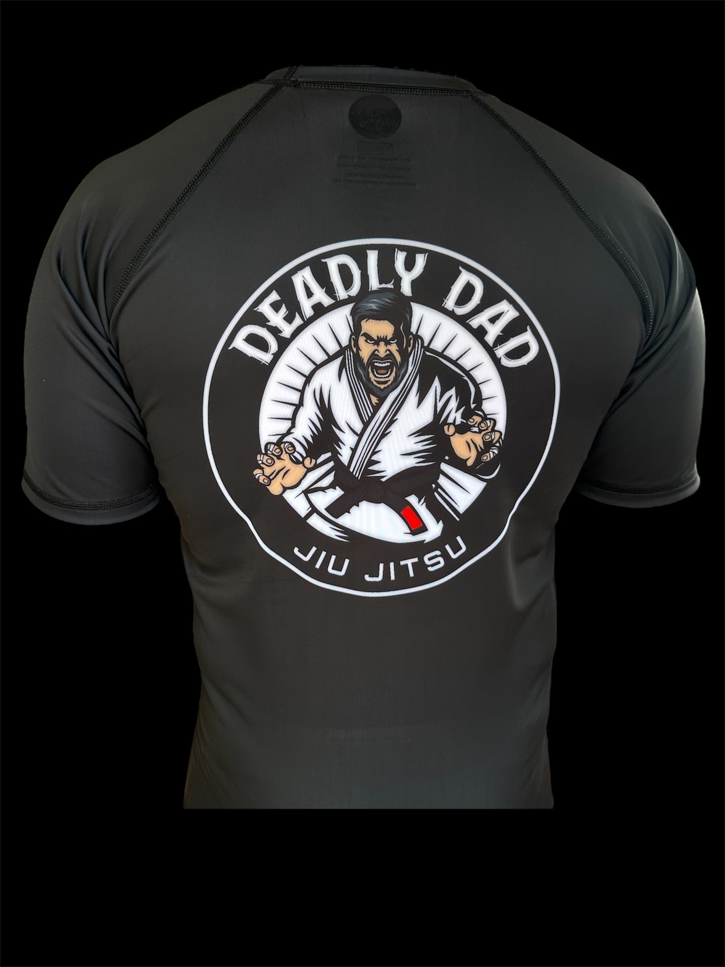 DEADLY DAD JIU JITSU ORIGINAL DESIGN SHORT SLEEVE RASH GUARD