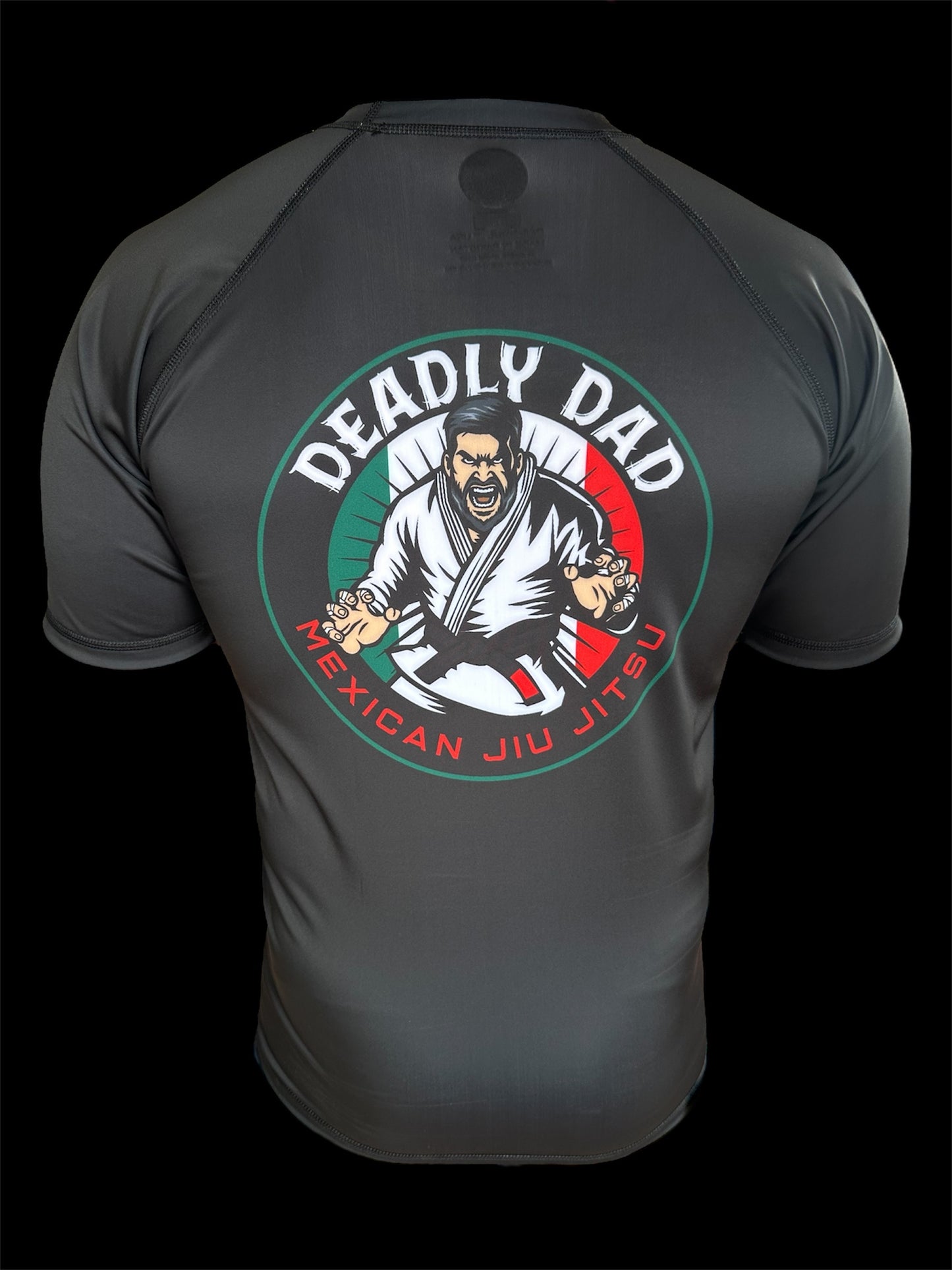 DEADLY DAD MEXICAN JIU JITSU SHORT SLEEVE RASH GUARD