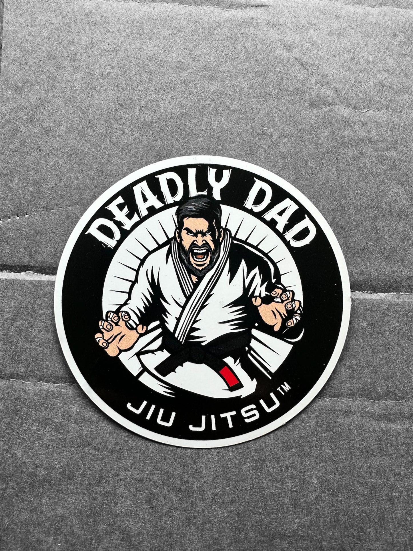 4" ORIGINAL DEADLY DAD JIU JITSU STICKER