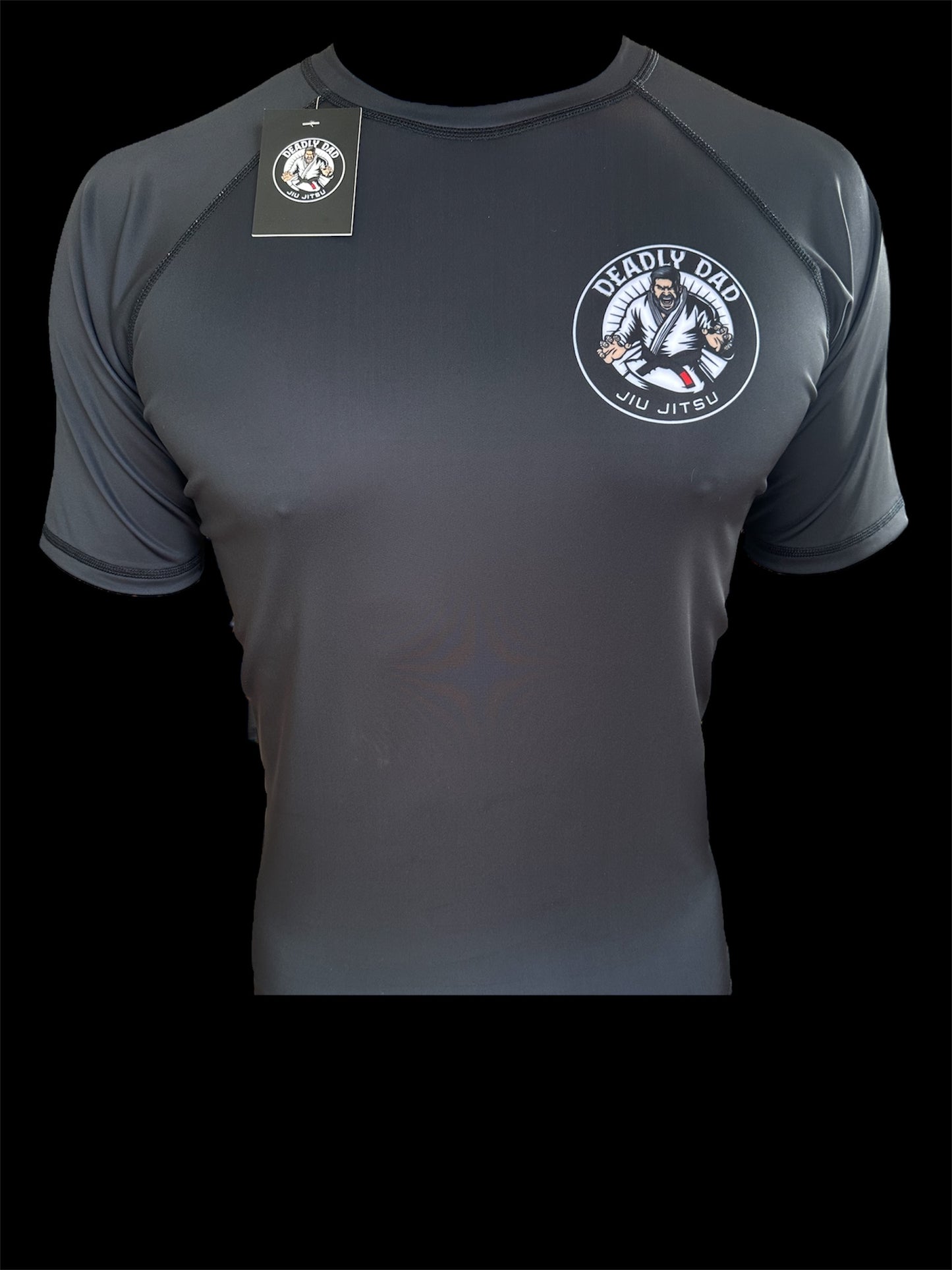 DEADLY DAD JIU JITSU ORIGINAL DESIGN SHORT SLEEVE RASH GUARD