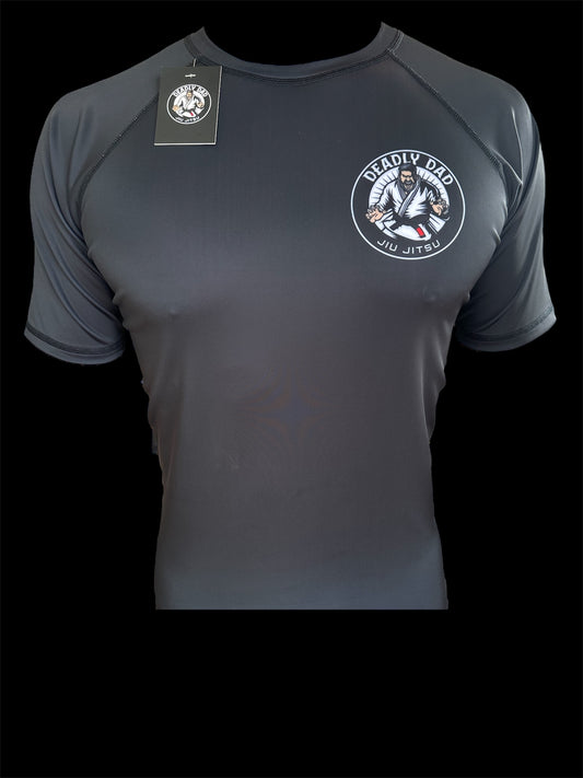DEADLY DAD JIU JITSU ORIGINAL DESIGN SHORT SLEEVE RASH GUARD