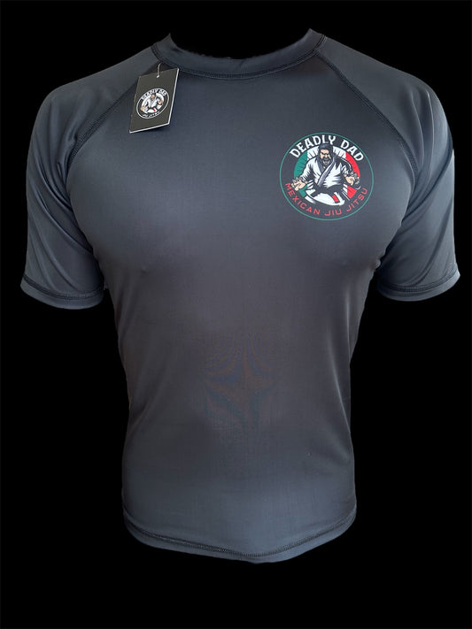 DEADLY DAD MEXICAN JIU JITSU SHORT SLEEVE RASH GUARD