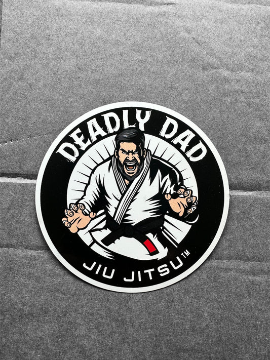 4" ORIGINAL DEADLY DAD JIU JITSU STICKER