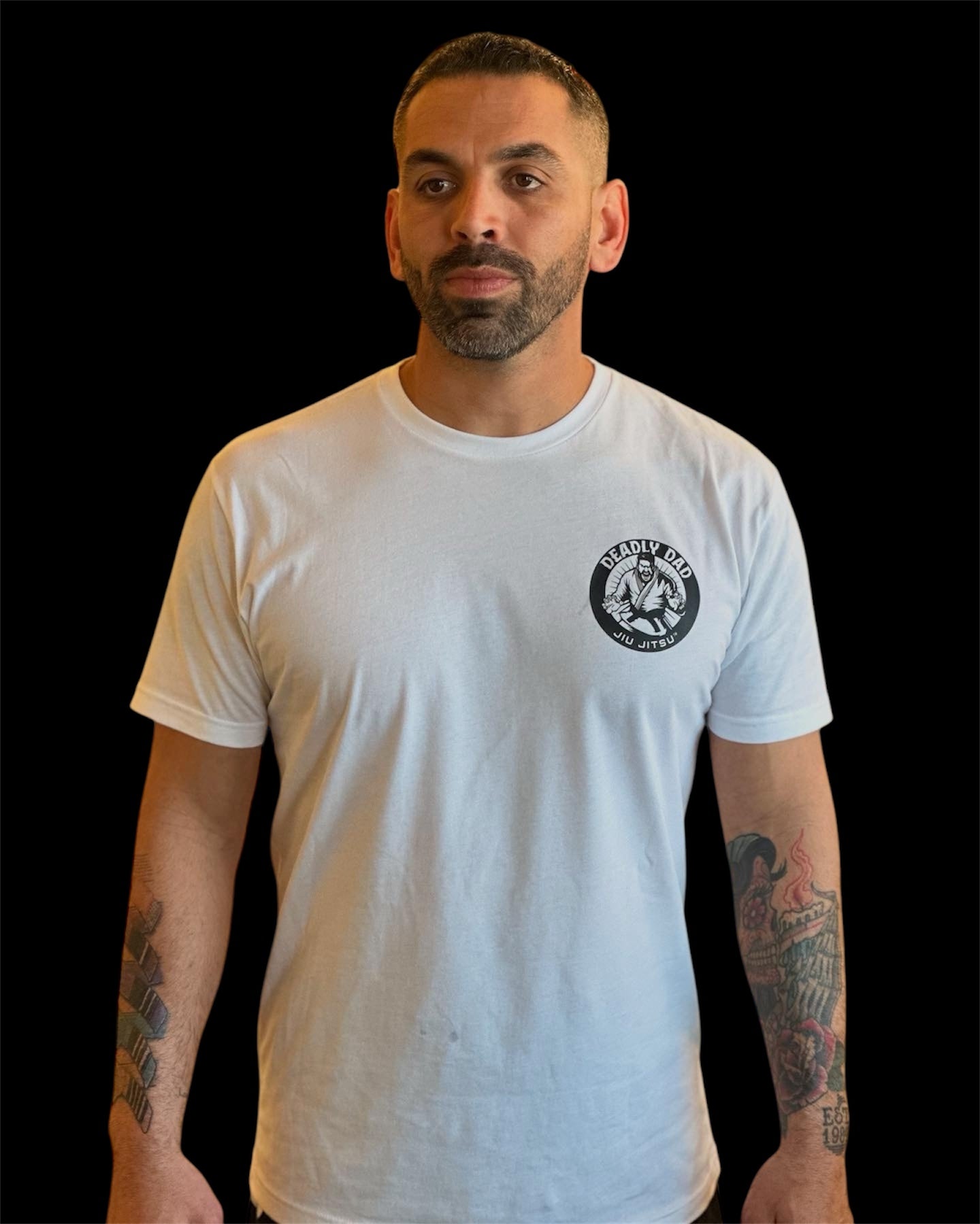 DEADLY DAD JIU JITSU WHITE T-SHIRT