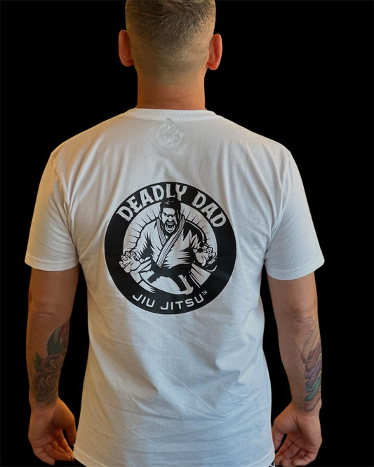 DEADLY DAD JIU JITSU WHITE T-SHIRT